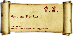 Varjas Martin névjegykártya